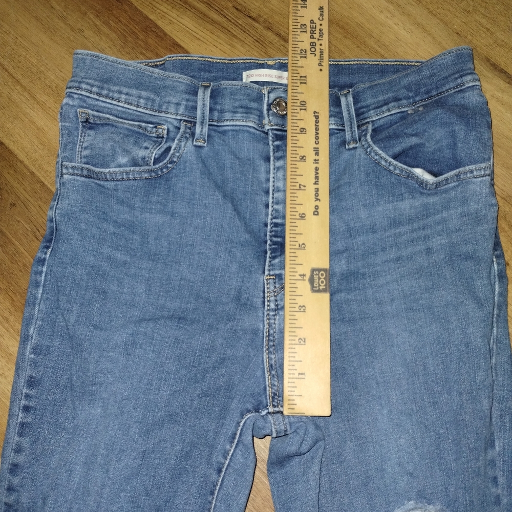 Women's Levi 720 High Waisted Super Skinny Jeans 30x30 - Picture 4 of 9